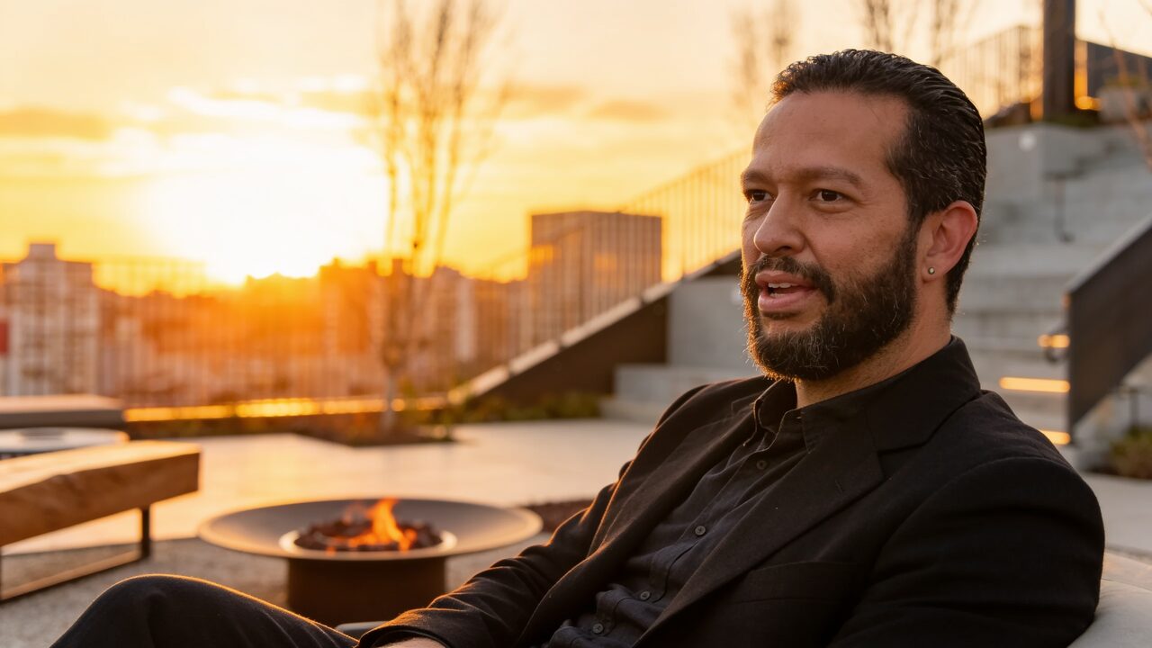 Rogério Bealpino no rooftop do VAZ