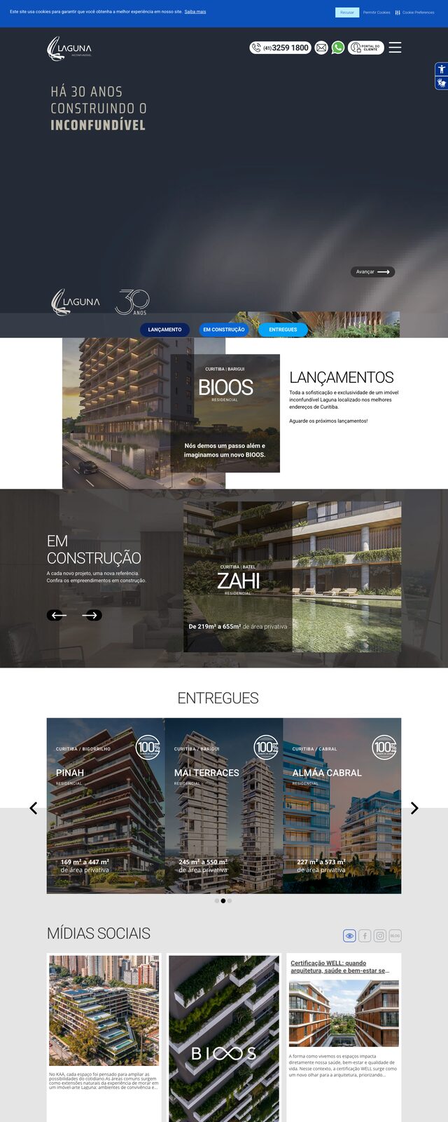 a home do site da Laguna, inteira
