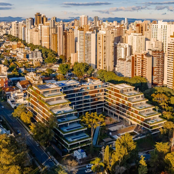 post real da Laguna, render do BIOOS no skyline de Curitiba